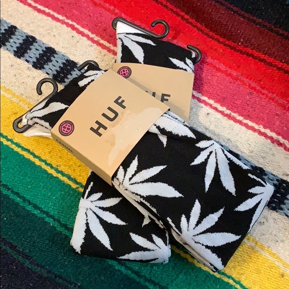 HUF Accessories - 1 4 U & 1 4 UR BFF Thigh High Crew HUF socks x2